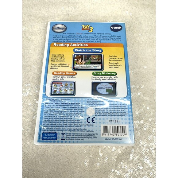 VTech V.Reader Toy Story 3 Disney Pixar Interactive E-Reading Cartridge Ages 3-5 - Picture 2 of 5